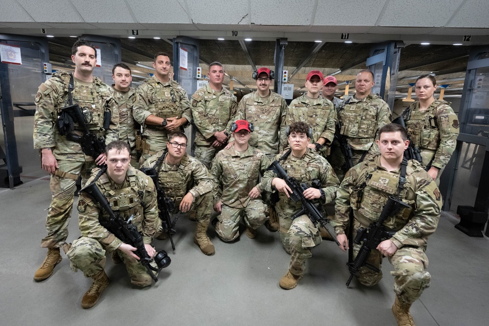 181st Security Forces Squadron conduct small arms training at Wright-Patterson Air Force Base