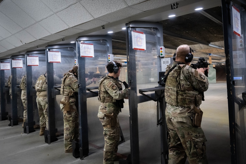 181st Security Forces Squadron conduct small arms training at Wright-Patterson Air Force Base
