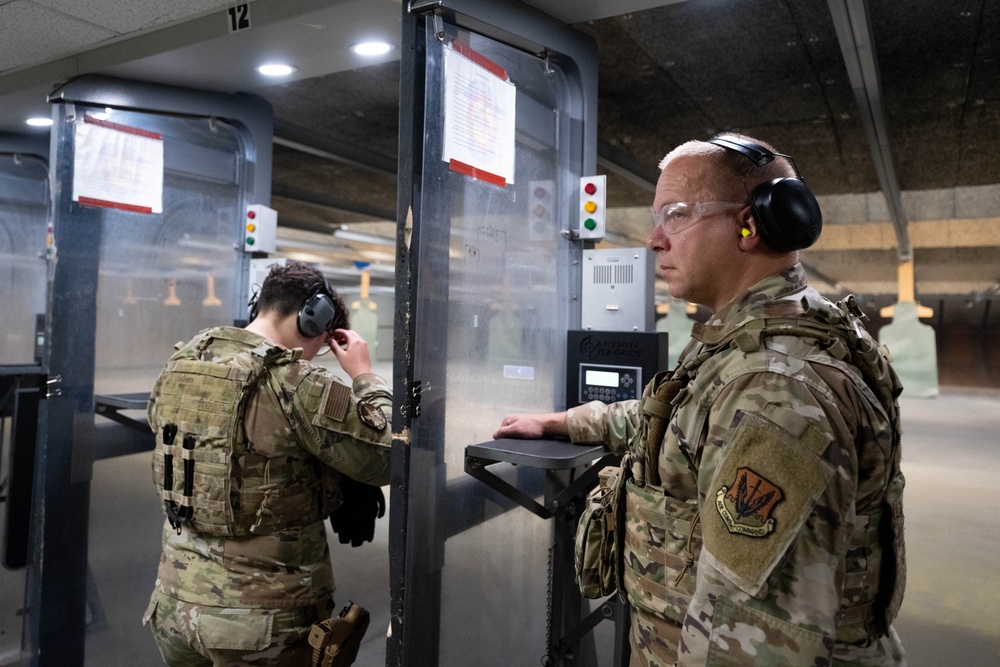 181st Security Forces Squadron conduct small arms training at Wright-Patterson Air Force Base