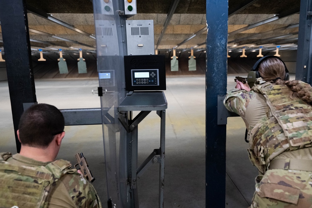 181st Security Forces Squadron conduct small arms training at Wright-Patterson Air Force Base