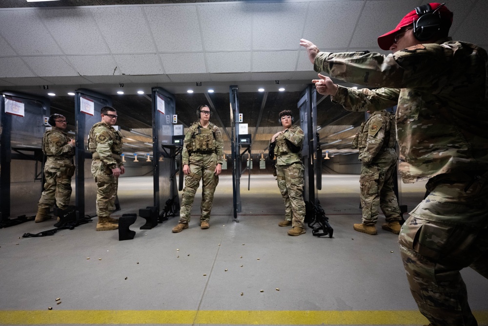 181st Security Forces Squadron conduct small arms training at Wright-Patterson Air Force Base