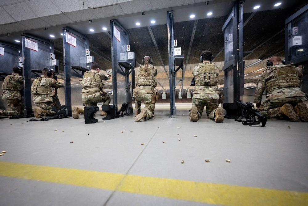181st Security Forces Squadron conduct small arms training at Wright-Patterson Air Force Base