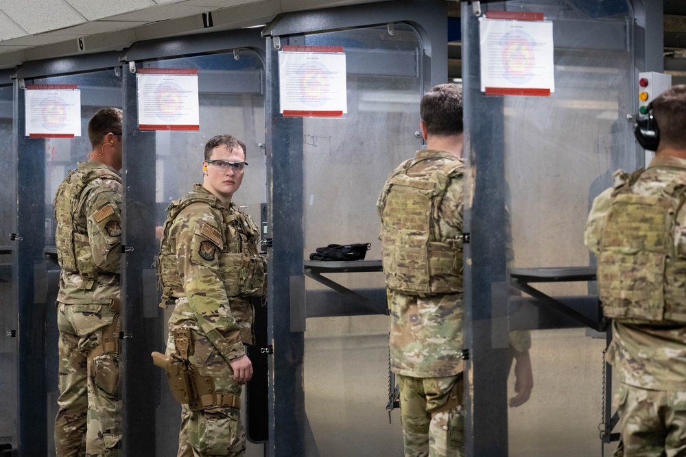 181st Security Forces Squadron conduct small arms training at Wright-Patterson Air Force Base