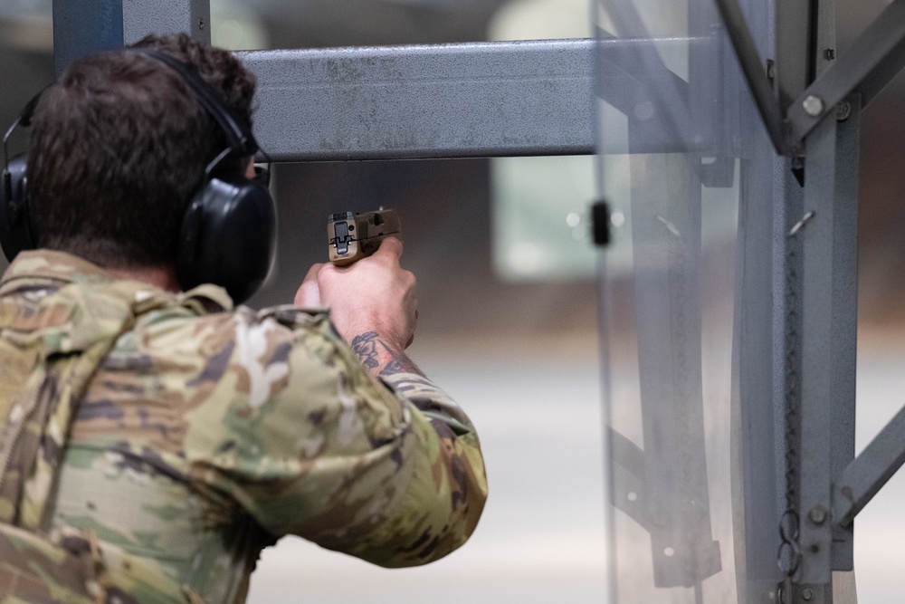 181st Security Forces Squadron conduct small arms training at Wright-Patterson Air Force Base