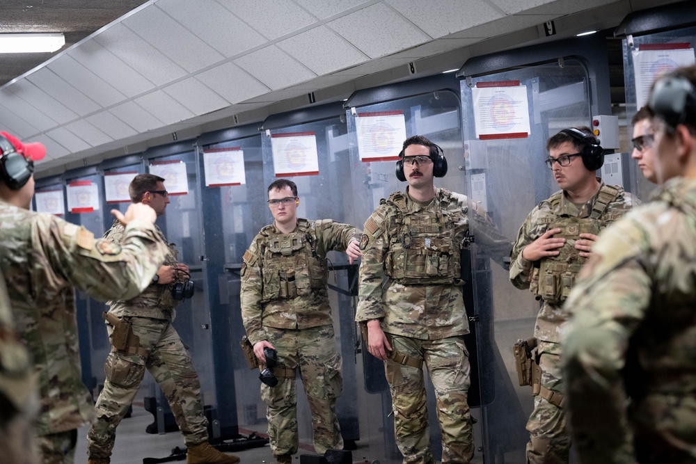 181st Security Forces Squadron conduct small arms training at Wright-Patterson Air Force Base