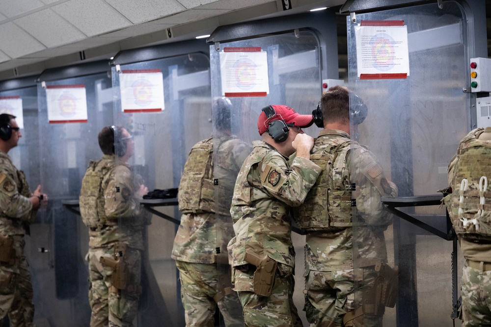 181st Security Forces Squadron conduct small arms training at  Wright-Patterson Air Force Base