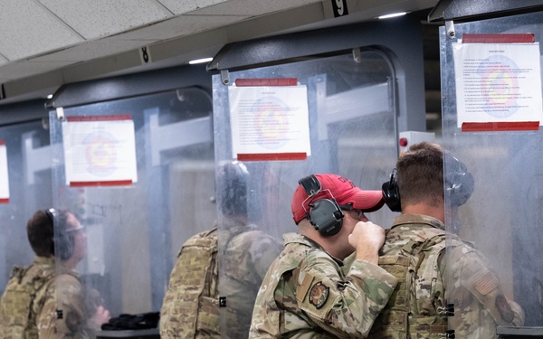 181st Security Forces Squadron conduct small arms training at  Wright-Patterson Air Force Base