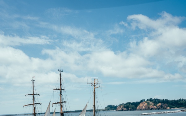 CGC Eagle Sails out of the Columbia River