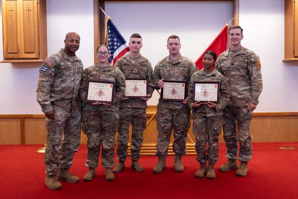 75th FAB BDE Volunteers of the Quarter