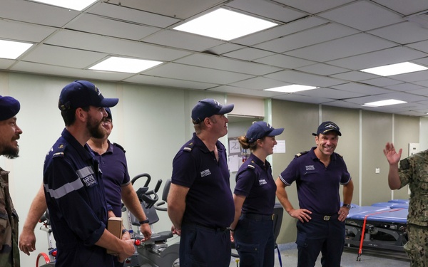 French Sailors Tour USNS Comfort