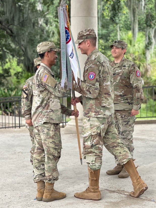NOLA Army Leadership Transitions in a Traditoinal Military Ceremony