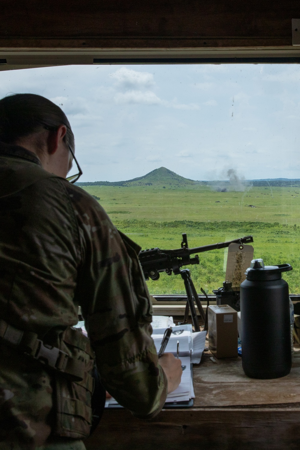 142nd Field Artillery Forward Observers Call for Fire