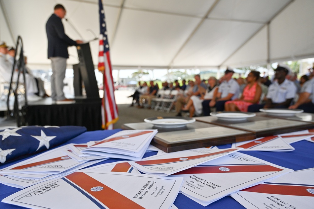 Coast Guard Cutter Valiant holds heritage recognition ceremony after more than 57 years of service
