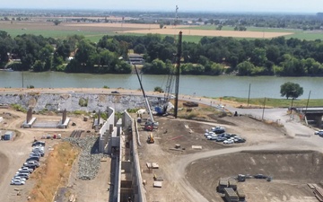Aerial View Shows Fish Passage Construction Progress