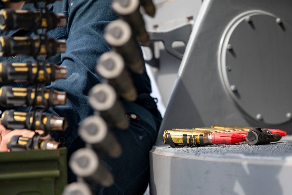 USS Preble Conducts CIWS Live-Fire Exercise