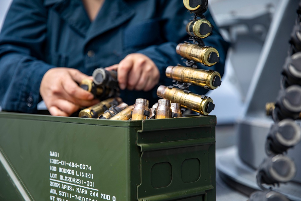 USS Preble Conducts CIWS Live-Fire Exercise