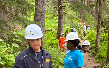 Seabees Power Through Anchorage Trail Project in One Day During Navy Week Anchorage