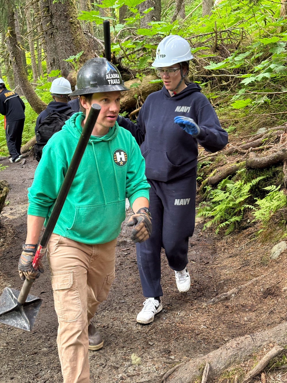 Seabees Power Through Anchorage Trail Project in One Day During Navy Week Anchorage