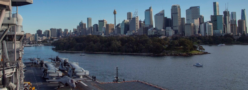 USS America (LHA 6) Departs Sydney