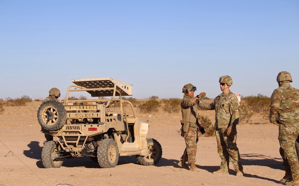 759th Military Police Battalion conduct a patrol using Polaris MRZR vehicles to support southern border mission