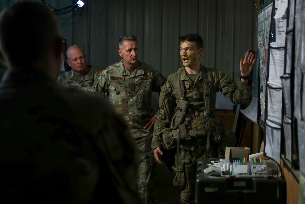 Nordhaus, Army National Guard leadership team visit Guardsmen on rotation at JRTC