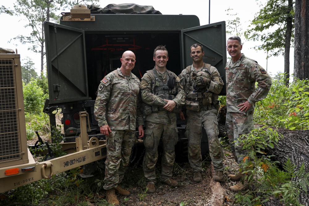 Nordhaus, Army National Guard leadership team visit Guardsmen on rotation at JRTC