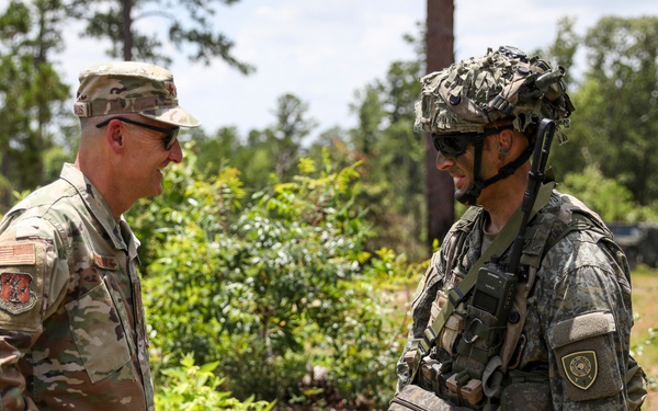 Nordhaus, Army National Guard leadership team visit Guardsmen on rotation at JRTC