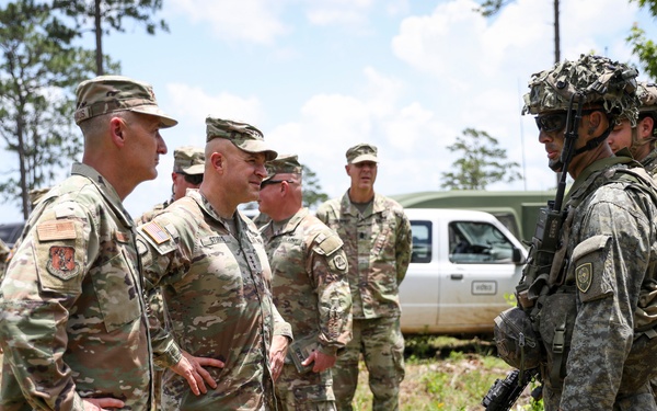 Nordhaus, Army National Guard leadership team visit Guardsmen on rotation at JRTC