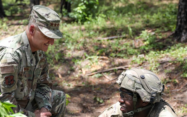 Nordhaus, Army National Guard leadership team visit Guardsmen on rotation at JRTC
