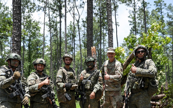 Nordhaus, Army National Guard leadership team visit Guardsmen on rotation at JRTC