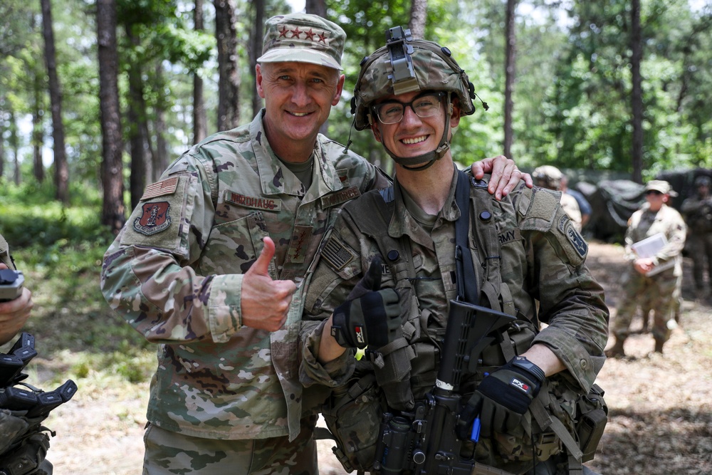 Nordhaus, Army National Guard leadership team visit Guardsmen on rotation at JRTC