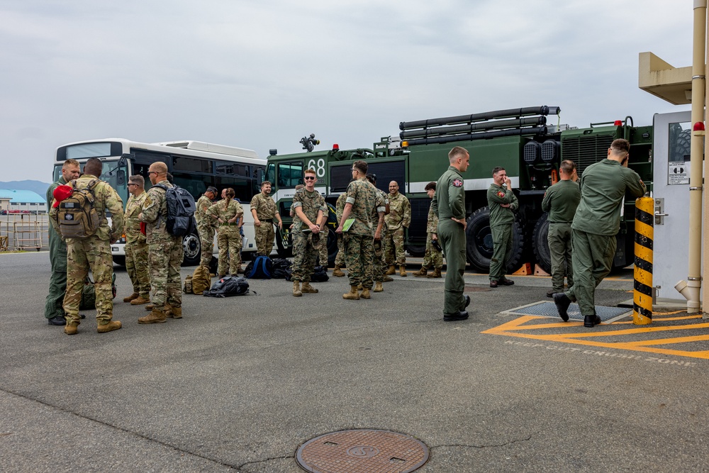 MCAS Iwakuni ARFF Multinational Crash Damaged or Disabled Aircraft Recovery training