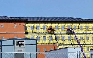 Fort McCoy's East Barracks Project approaches 50 percent complete as progress builds in June 2025