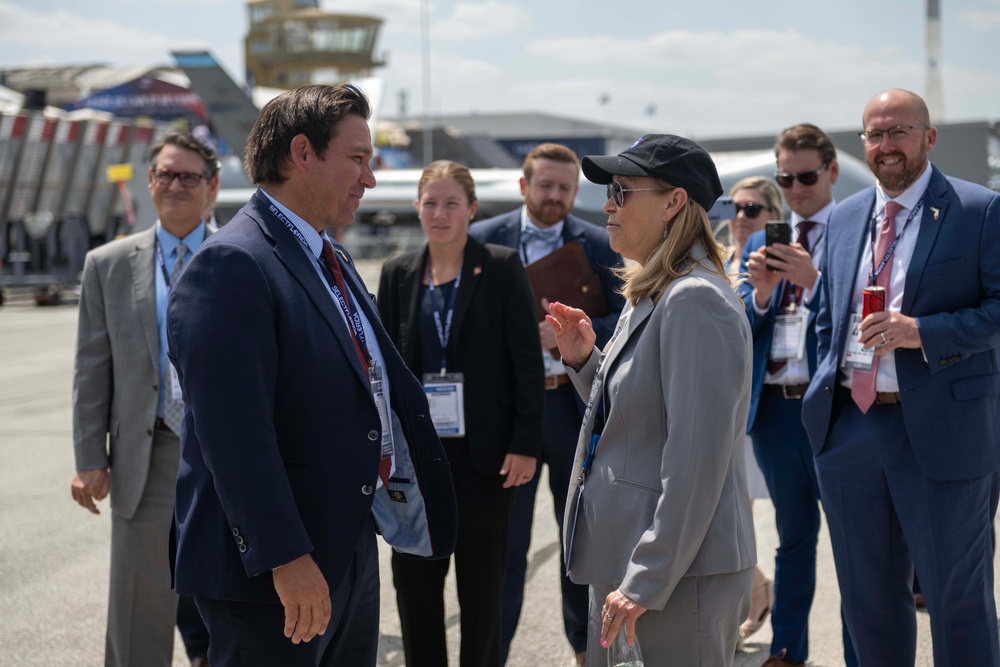 Florida State Governor Ron DeSantis Visits U.S. Forces at Paris Airshow 2025