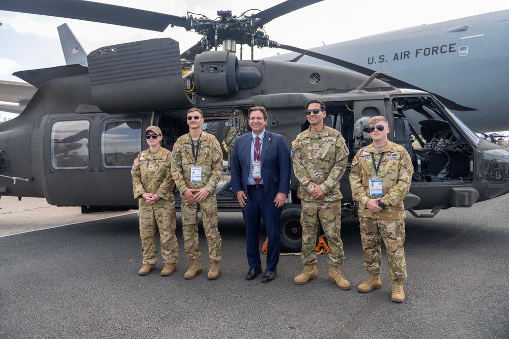 Florida State Governor Ron DeSantis Visits U.S. Forces at the Paris Airshow 2025