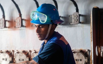 George Washington Conducts fueling-at-Sea with Badlands Trader