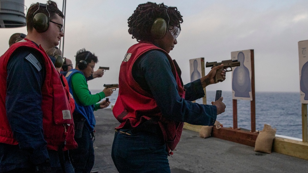 George Washington Conducts Small Arms Shoot