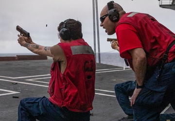 George Washington Conducts Small-Arms Shoot