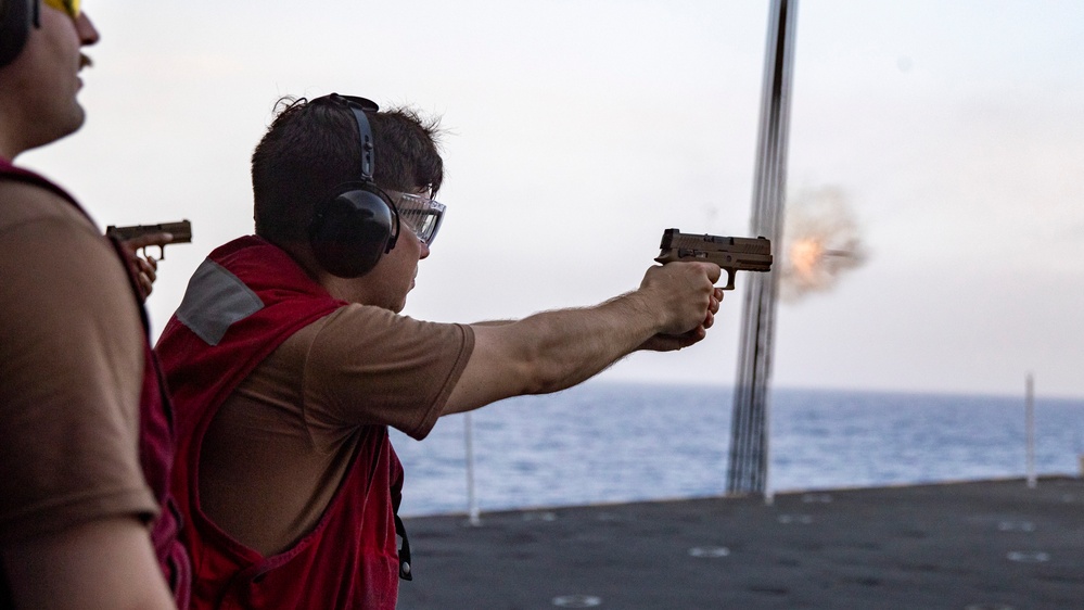 George Washington Conducts Small-Arms Shoot