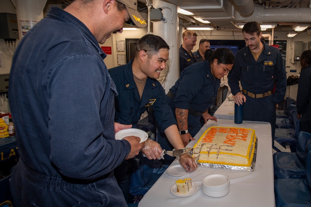 USS Higbee celebrates May birthdays