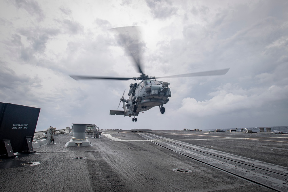 USS Higbee conducts flight operations