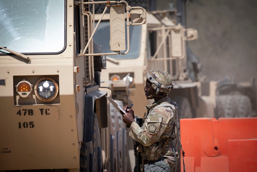 The 55th Sustainment Brigade conducts annual training at Fort Hunter Liggett, Calif.