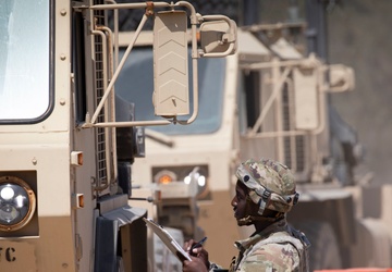 The 55th Sustainment Brigade conducts annual training at Fort Hunter Liggett, Calif.