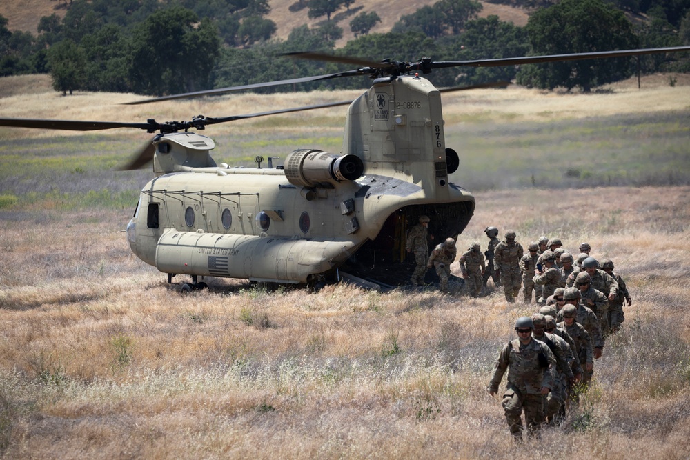 The 55th Sustainment Brigade conducts annual training at Fort Hunter Liggett, Calif.