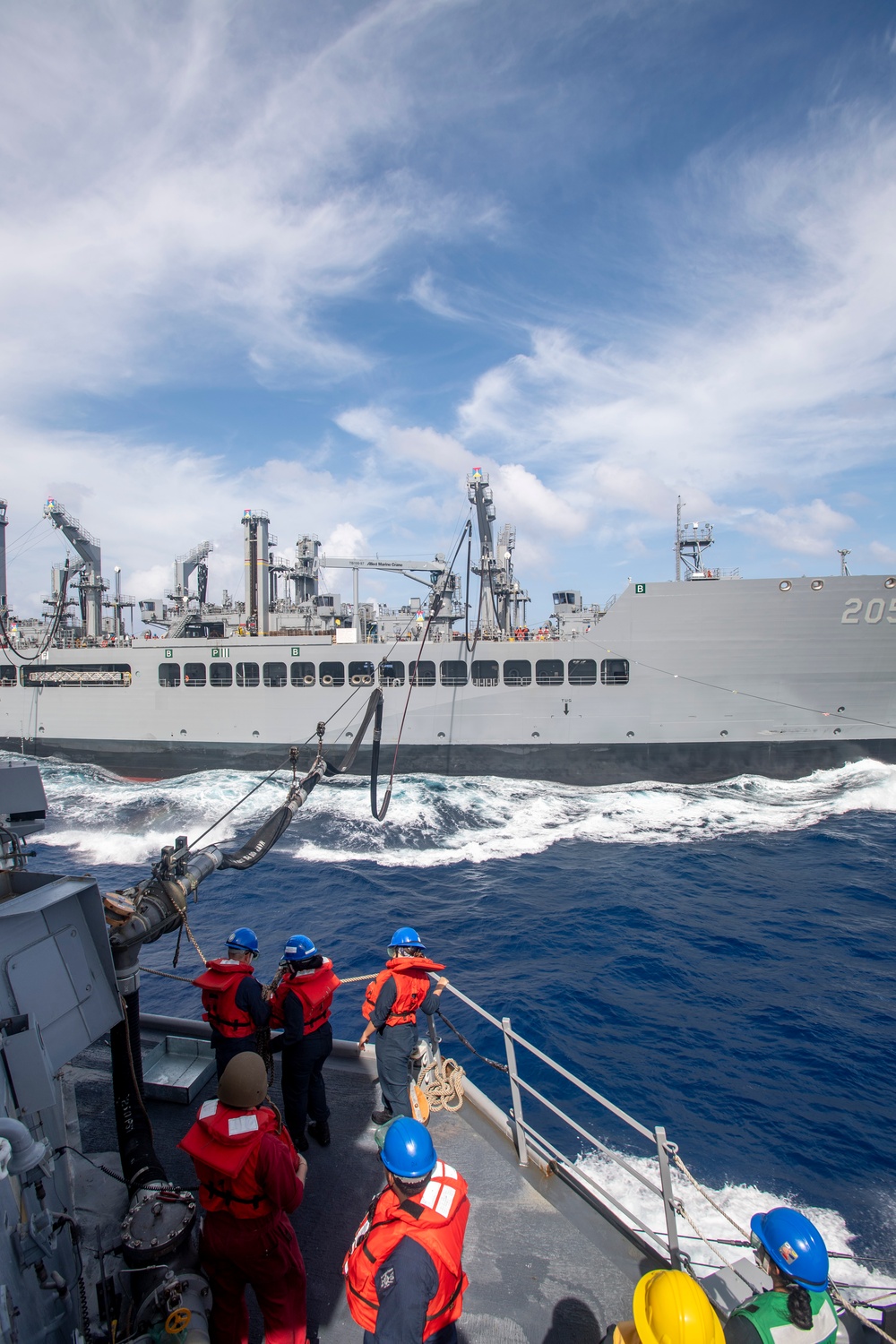 USS Higbee conducts replenishment-at-sea