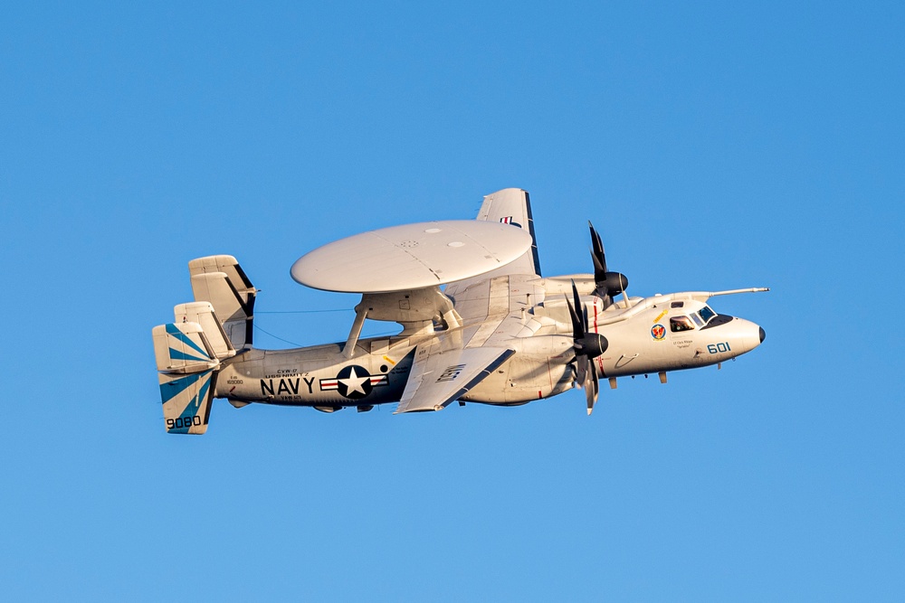 E-2D Hawkeye does fly-by