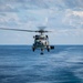 Helicopter comes in for landing