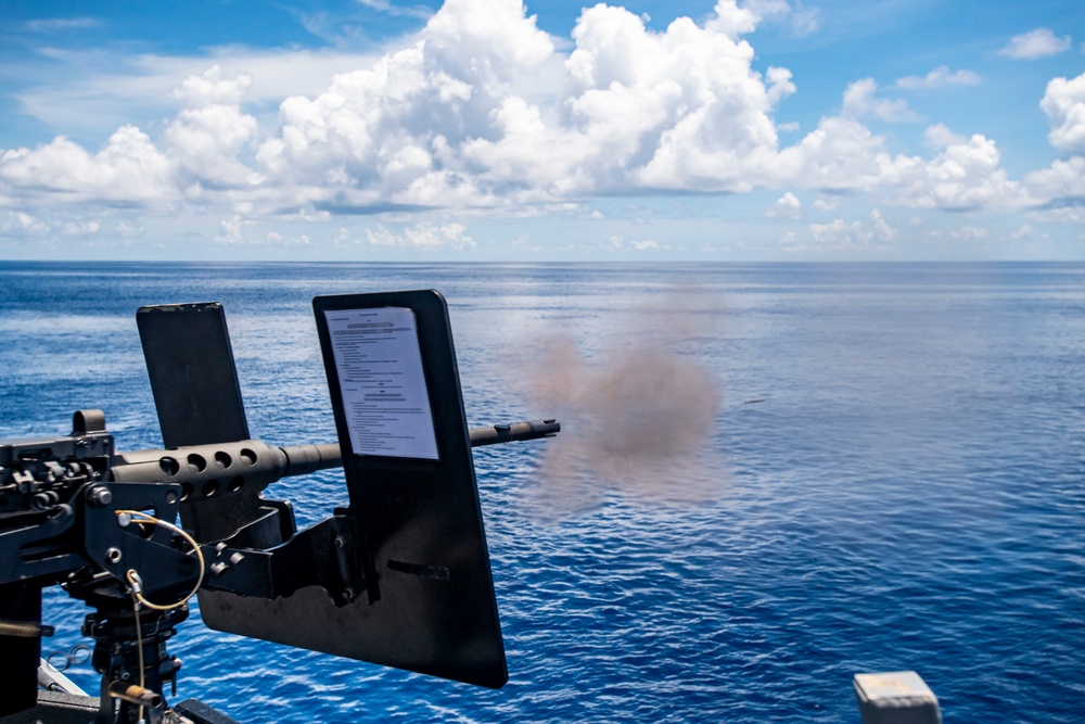 USS Higbee engages in live-fire training exercises