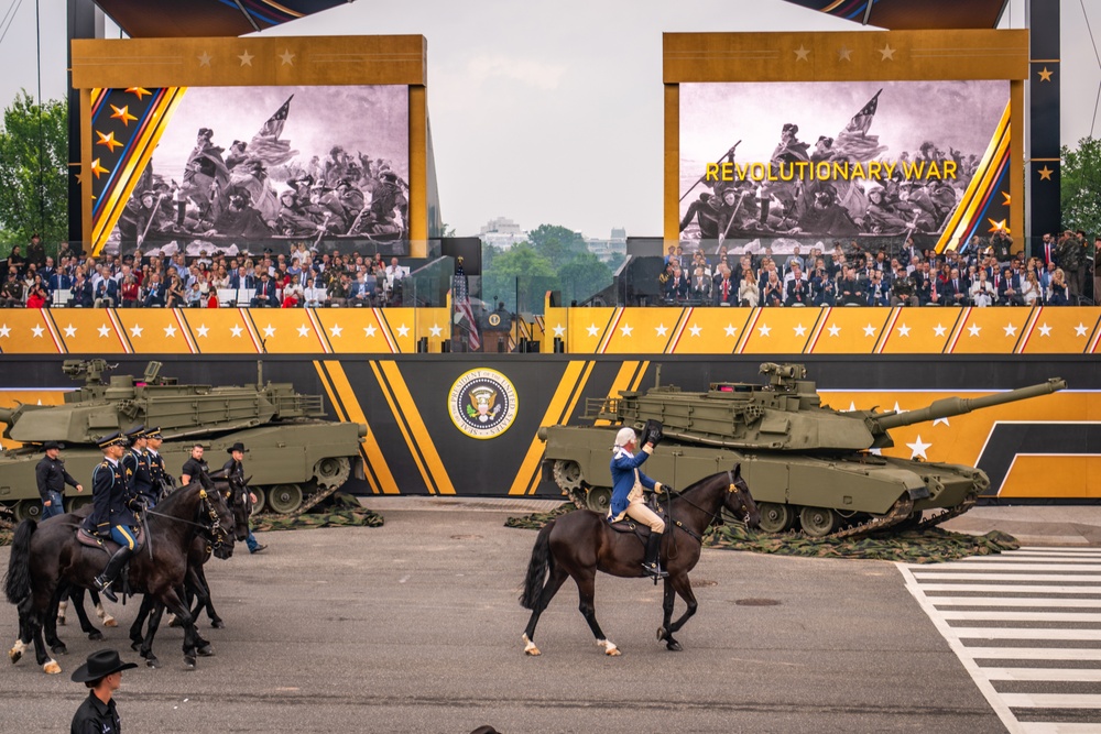 Army’s 250th Birthday Parade Pass in Review