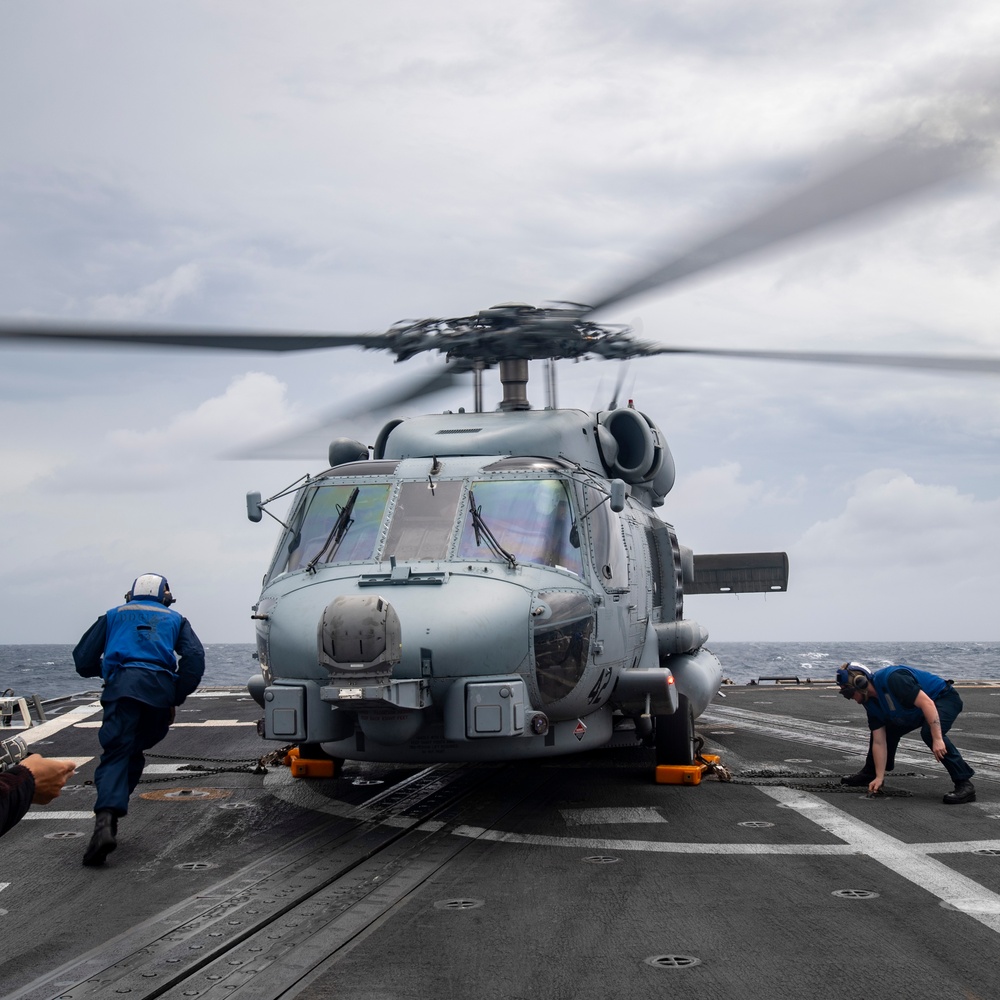 Sailors conduct flight operations